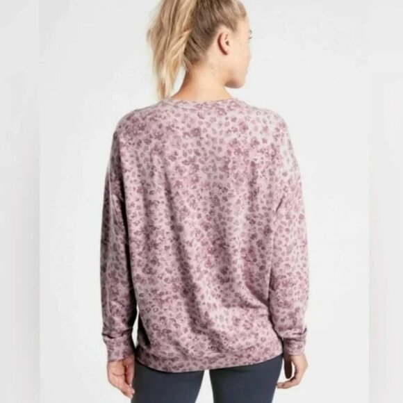Athleta Studio to Street Pullover Sweatshirt Large Pink - Picture 2 of 9